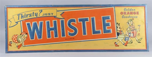 THIRSTY? JUST WHISTLE WITH ELVES EMBOSSED SIGN    