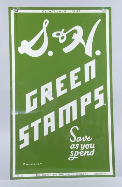 S&H GREEN STAMPS PORCELAIN SIGN                   