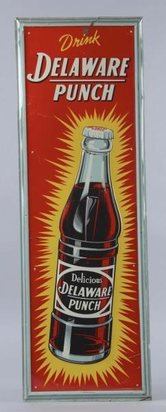 DRINK DELAWARE PUNCH WITH BOTTLE EMBOSSED SIGN    