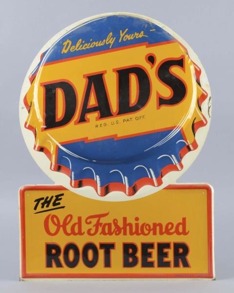 DADS OLD FASHIONED ROOT BEER EMBOSSED TIN SIGN   