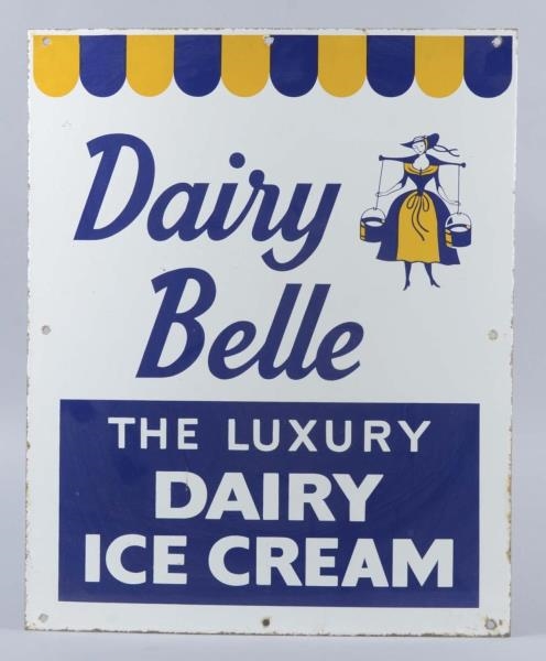 DAIRY BELLE ICE CREAM PORCELAIN SIGN              
