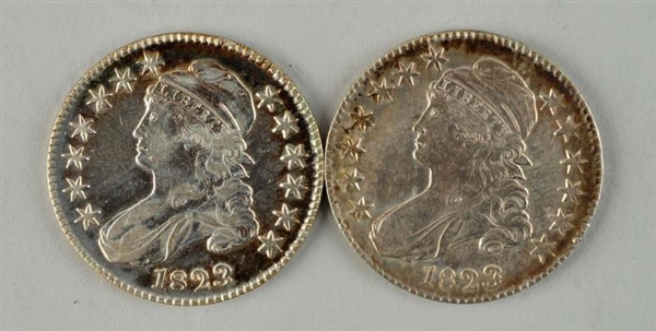 LOT OF 2: CAPPED BUST HALF DOLLARS.               