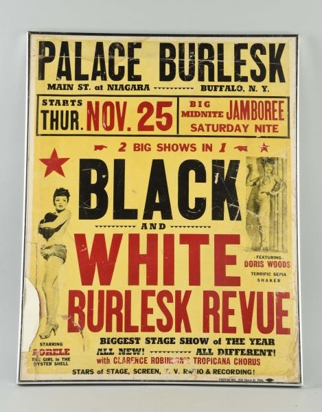 PALACE BURLESK ADVERSTISING POSTER.               