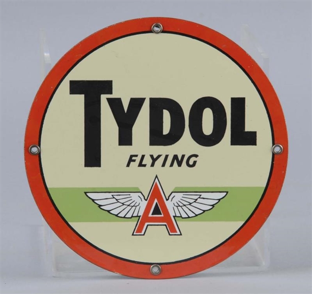 TYDOL FLYING A (GREEN STRIPE) PORCELAIN SIGN      