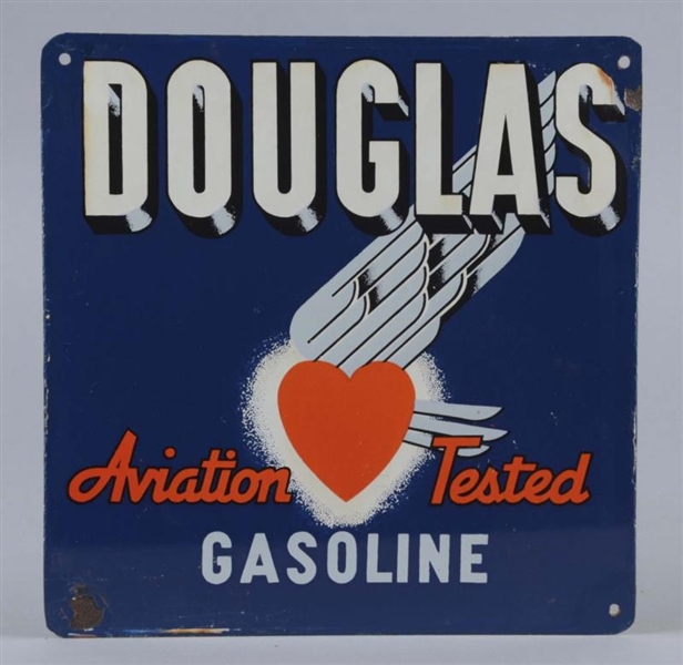 DOUGLAS AVIATION GASOLINE PORCELAIN SIGN          