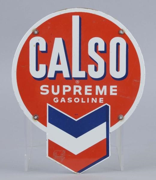 CALSO SUPREME GASOLINE DIECUT SIGN                