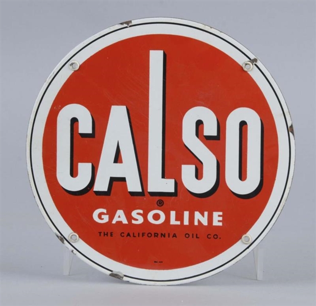 CALSO GASOLINE PORCELAIN SIGN                     