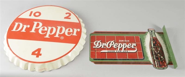 LOT OF 2: REPRODUCTION DR. PEPPER SODA SIGNS      