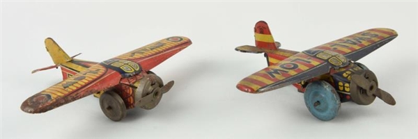 LOT OF 2: JAPANESE TIN PRE WAR SWALLOW AIRPLANES. 