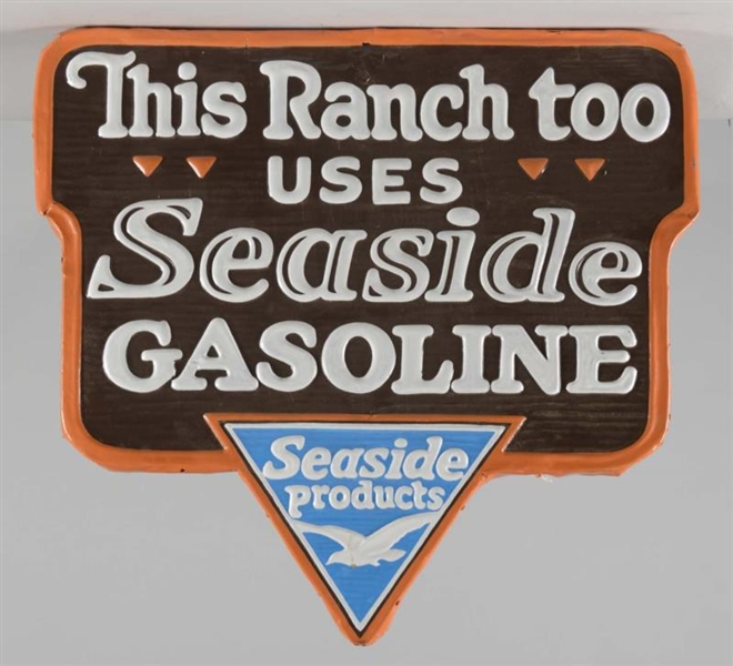 SEASIDE PRODUCTS EMBOSSED SIGN - RESTORED         