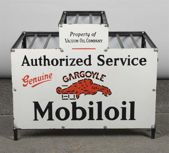 MOBILOIL AUTHORIZED SERVICE GARGOYLE OIL RACK     