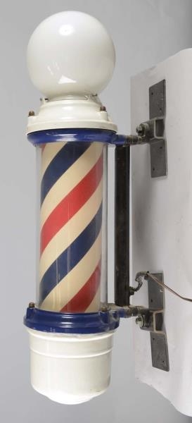WALL MOUNTED LIGHTED BARBER POLE                  