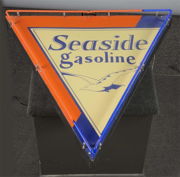 SEASIDE GASOLINE WITH LOGO NEON SIGN              