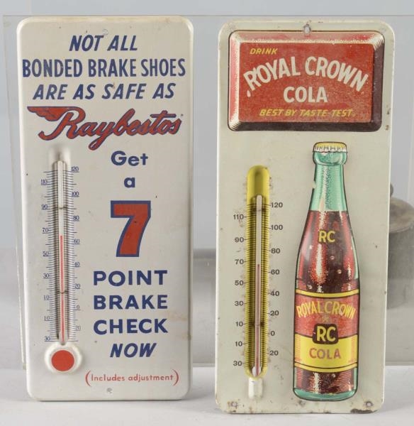 LOT OF 4:  TIN ADVERTISING THERMOMETER SIGNS      