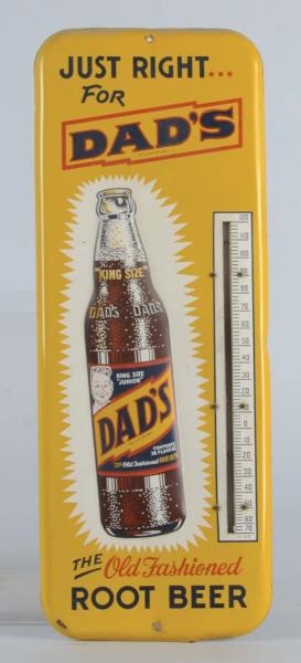 DADS OLD FASHION ROOT BEER TIN THERMOMETER SIGN  
