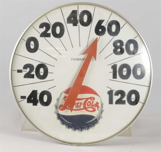 LARGE PEPSI-COLA ROUND WALL THERMOMETER           