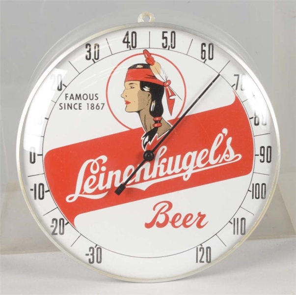 LEINENKUGELS BEER WITH LOGO ROUND THERMOMETER    