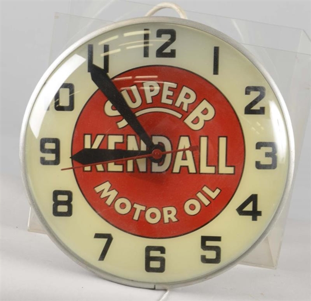 KENDALL SUPER B MOTOR OIL LIGHTED CLOCK           