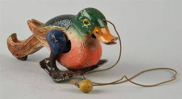 HUBLEY CAST IRON PULL TOY DUCK.                   