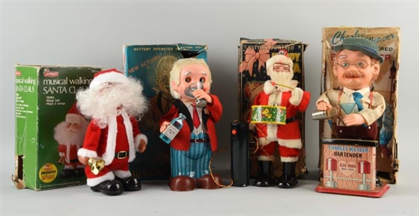 LOT OF 4: BATTERY-OPERATED TOYS IN BOXES.         