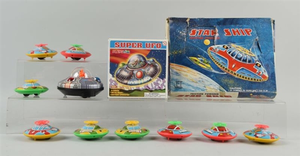 LOT OF 2: ASSORTED SPACE SHIPS & UFOS.            