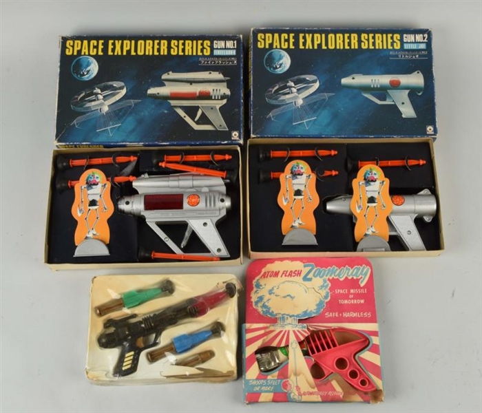 LOT OF 4: ASSORTED SPACE GUNS.                    