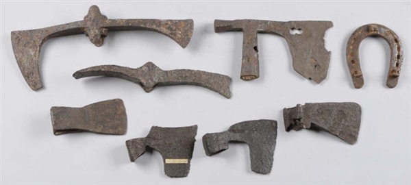LOT OF 8: EXCAVATED TOOLS.                        