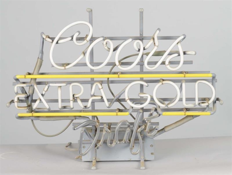 COORS EXTRA GOLD DRAFT BEER NEON ADVERTISING SIGN 