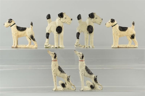 LOTOF 3: PAIRS OF CAST IRON DOG BOOKENDS.         