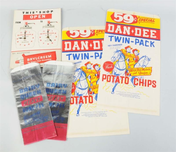 LOT OF 4: ASSORTED ADVERTISING ITEMS.             