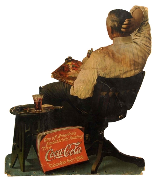 1916 COCA - COLA CUT-OUT ADVERTISING WINDOW SIGN. 