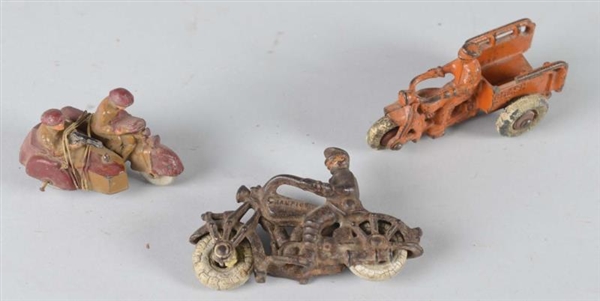 LOT OF 3: MOTORCYCLE TOYS                         