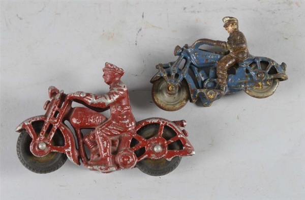 LOT OF 2: CAST METAL MOTORCYCLE TOYS              