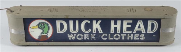 DUCK HEAD WORK CLOTHES LIGHT UP ADVERTISING SIGN  