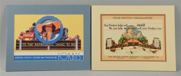 LOT OF 2: EARLY COCA-COLA ADVERTISING PRINTS      