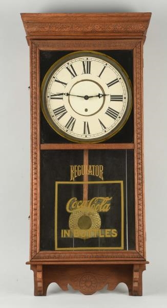 REGULATOR WALL CLOCK ADVERTISING COCA-COLA.       