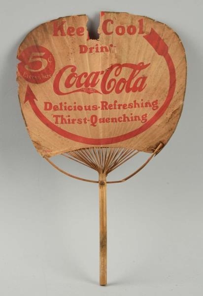 LOT OF 2: EARLY COCA-COLA HAND FANS.              