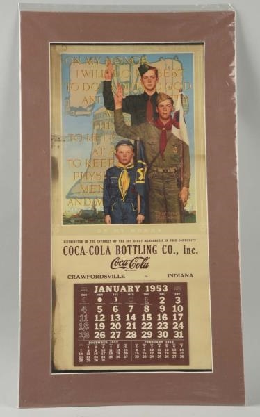 1953 COCA-COLA BOY SCOUTS  ADVERTISING CALENDAR.  