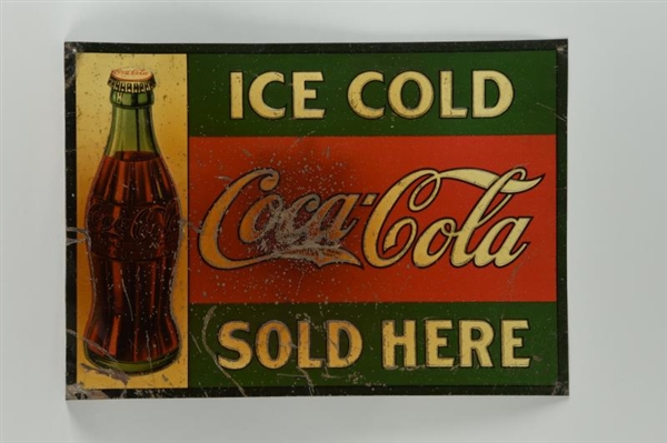 1920S COCA - COLA TIN ADVERTISING SIGN.          