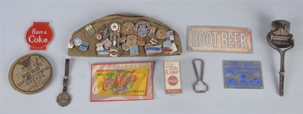 LOT OF VARIOUS COLLECTIBLES & ADVERTISING         