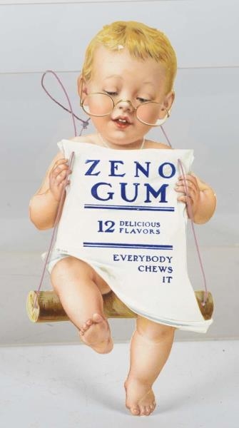 ZENO GUM DIE CUT BABY HANGING SIGN                