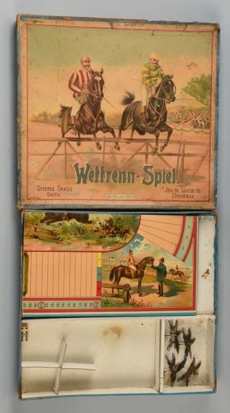 FRENCH WETTRENN - SPIEL HORSE GAME IN BOX.        
