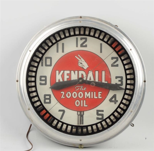 1940’S KENDALL “THE 2000 MILE OIL” SPINNER NEON CL