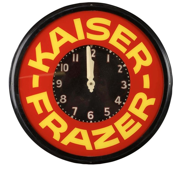 1950’S RARE KAISER FRAZER NEON CLOCK.             