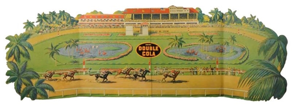 1945 DOUBLE COLA TRI-FOLD ADVERTISING DISPLAY.    