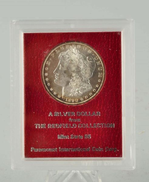 1890-S SILVER DOLLAR FROM THE REDFIELD COLLECTION.