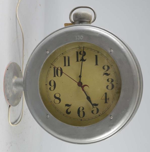 DOUBLE SIDED POCKET WATCH CLOCK TRADE SIGN        