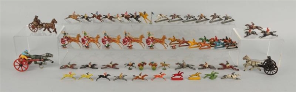 LOT OF 63:  HORSE FIGURES.                        
