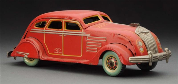PRE-WAR JAPANESE TIN LITHO WIND-UP AIRFLOW AUTO.  