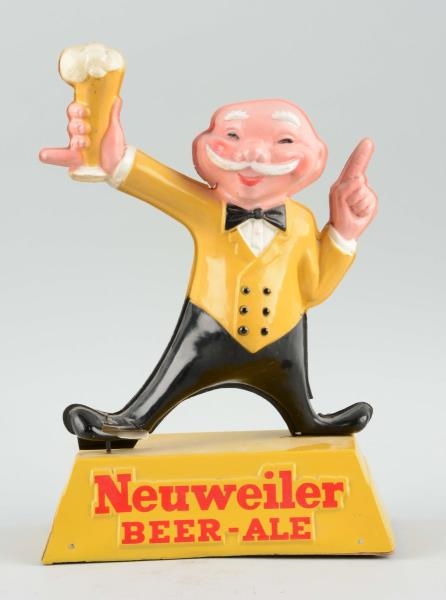 NEUWEILER BEER & ALE PLASTIC DISPLAY FIGURE.      